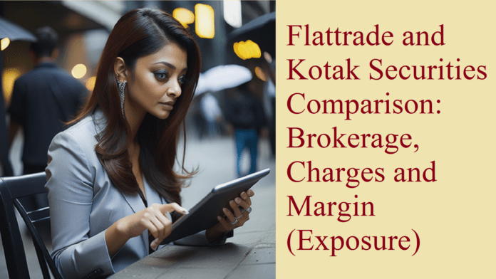 Businesswoman reading on Flattrade and Kotak Securities Comparison