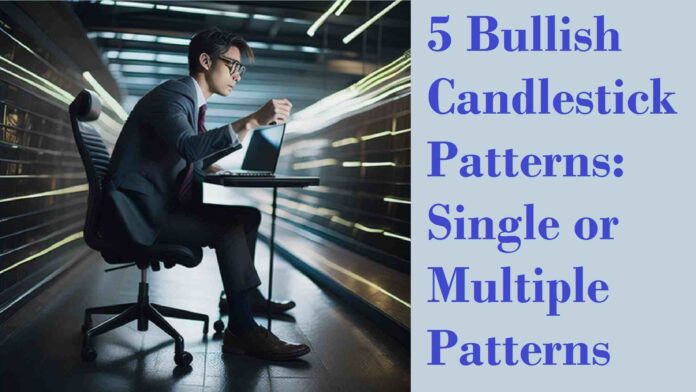 Trader reading about 5 Bullish Candlestick Patterns